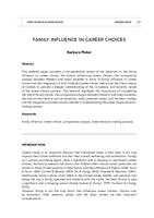 Family Influence in Career Choices