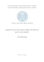 Korisnik kao najslabija karika sigurnosti računalne mreže