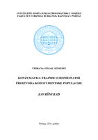 Konzumacija trajnih suhomesnatih proizvoda kod studentske populacije