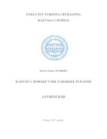 prikaz prve stranice dokumenta Kakvoća morske vode Zadarske županije