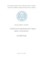 prikaz prve stranice dokumenta Učinkovitost dezinfekcije vode iz zdenca izosanom g