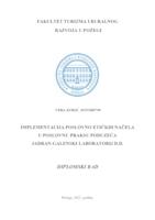 prikaz prve stranice dokumenta Implementacija poslovno etičkih načela u poslovnu praksu poduzeća Jadran-Galenski laboratorij d.d.